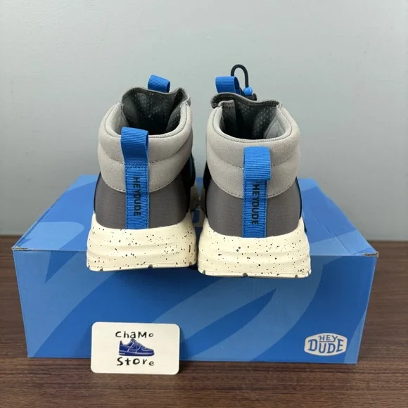 HEY DUDE SIROCCO MID TRAIL 40964-462 NAVY BLACK WHITE MEN SZ 14 - Picture 4 of 8